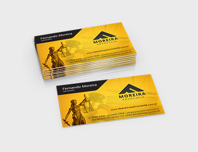 Cartão de Visita Couchê 250g Laminação Fosca e Verniz Localizado 9x5cm - 4x1 - 250 unid