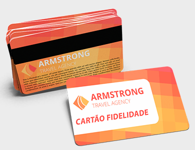 Cartão Fidelidade com Arte Única em PVC 0,5mm Cristal Frente e Verso 8,5x5,4cm - 4x0 - 50 unid